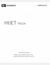 DAIHATSU HIJET TRUCK 2025 OWNERS MANUAL